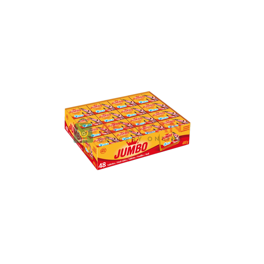 A box of Jumbo brand frozen crevette shrimp.