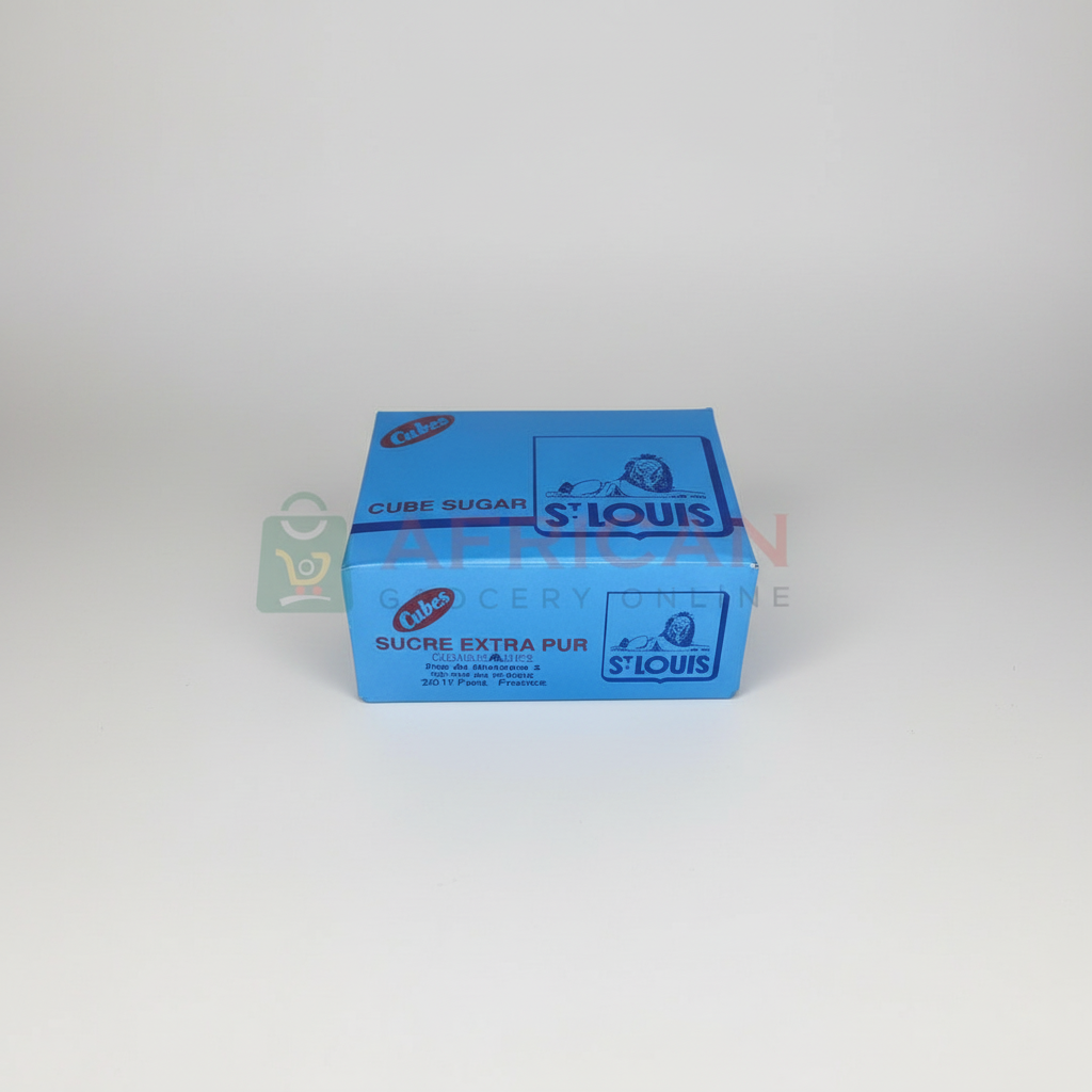 A box of St. Louis brand extra fine granulated sugar cubes.