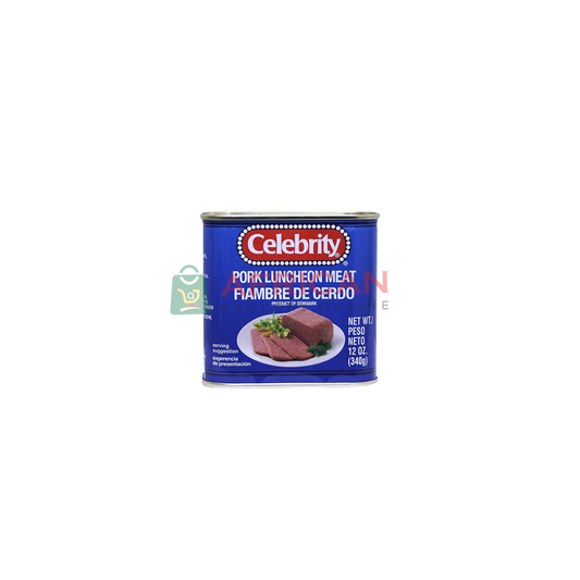 Premium quality pork luncheon meat from Celebrity brand, a trusted choice for authentic African and Caribbean cuisine.
