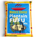 Packaging for Mama's Choice Fufu Mix, featuring the product name and an image of a traditional Fufu bowl.